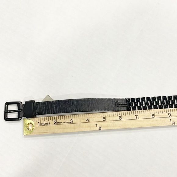 Fossil Genuine Leather Lucite Link Belt Black Small Women‎ - Picture 4 of 7